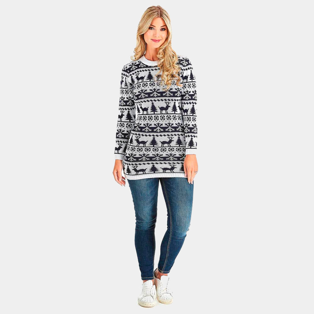 Vestito Natalizio Donna Renne, Alberi e Neve
